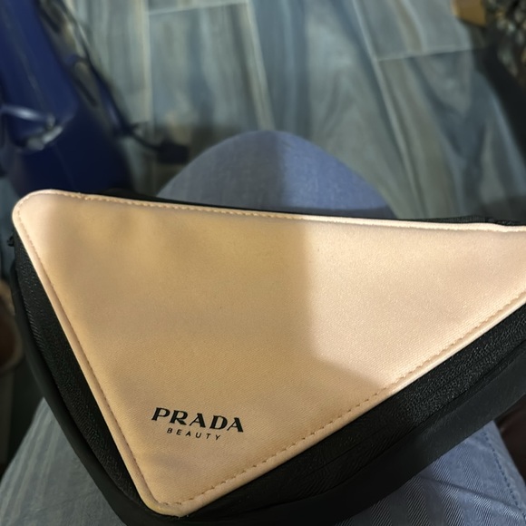 Prada Pink and Black Cosmetic Bag